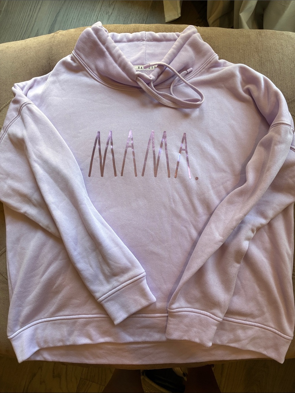 Rae Dunn Lavender 'MAMA' Cowl Pullover